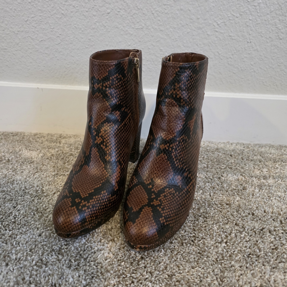 Reptike Print Ankle Boots
